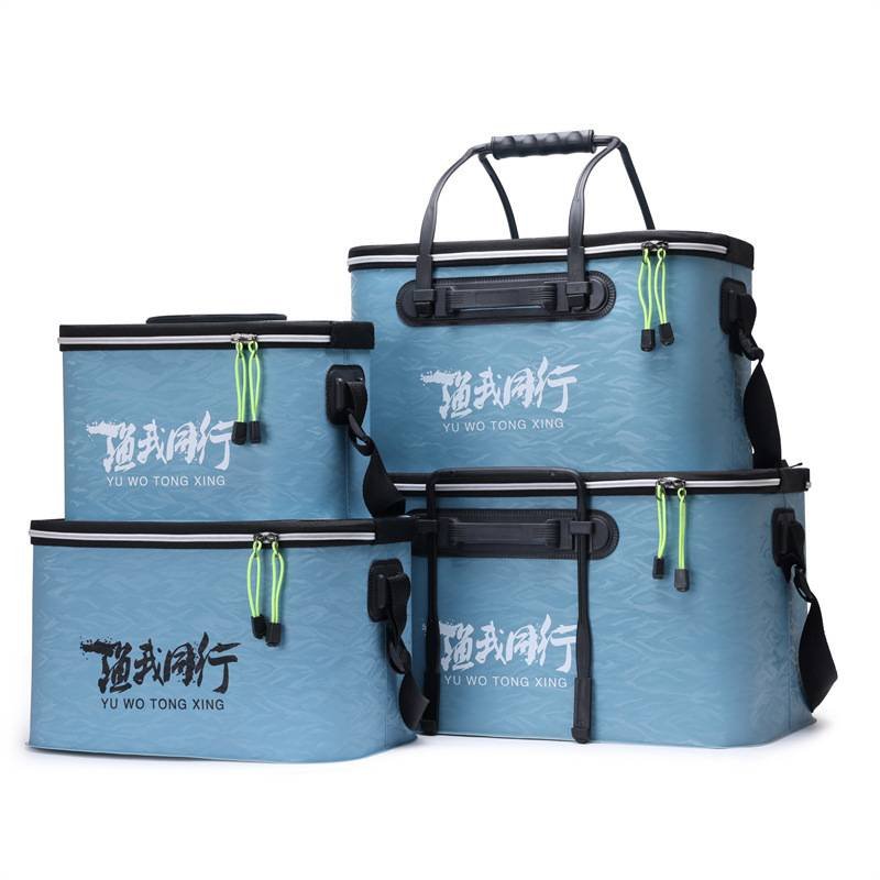 FOLDING OF BUCKETS AND EVAS WITH A THICK, INTEGRATED, MULTI-PURPOSE DRUM-PROTECTOR